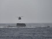 HMS St Albans and HMS Astute train together in Atlantic