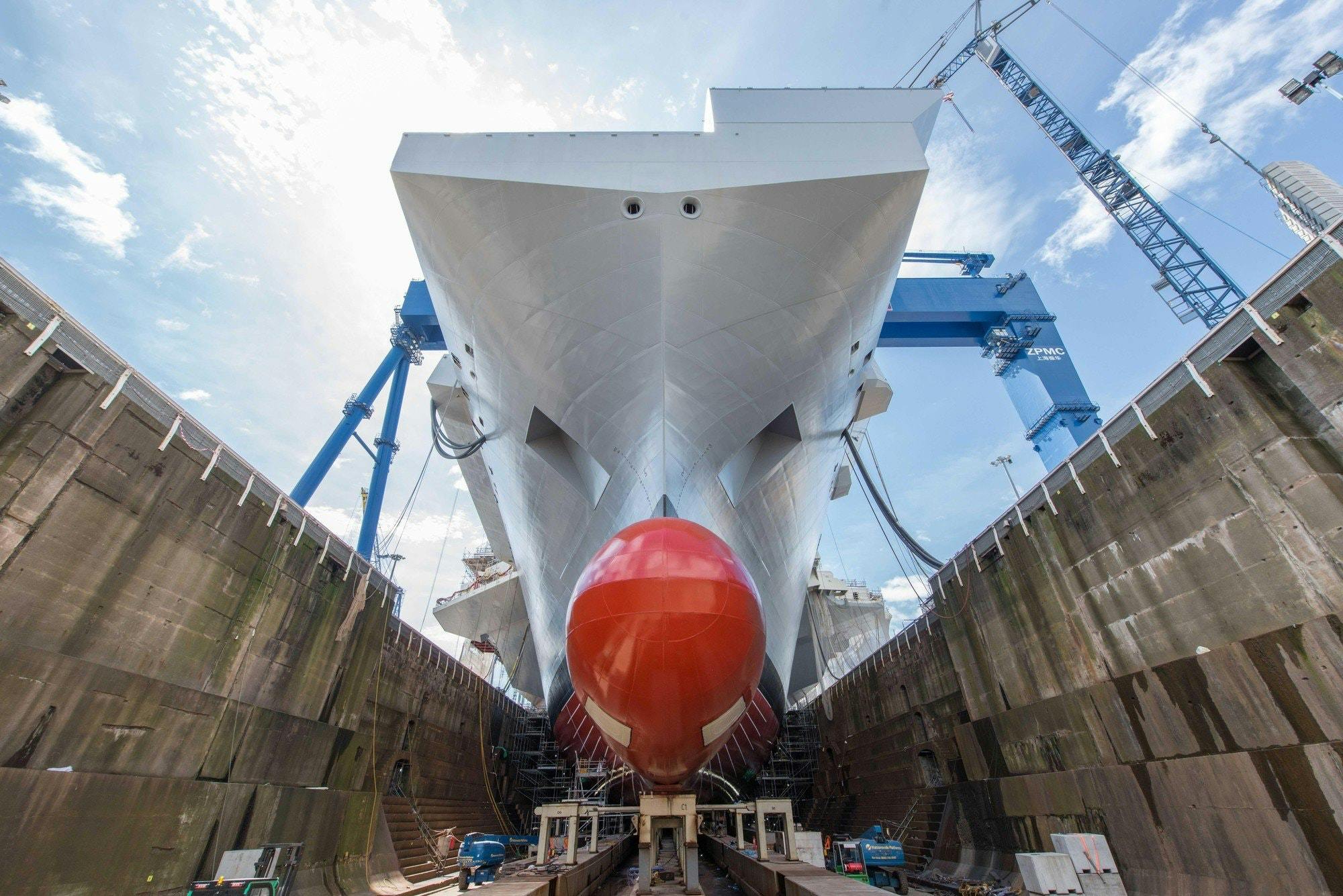 HMS Prince of Wales floated out of dry dock in Rosyth