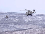 Royal Navy, Royal Marines and British Army pilots work together on exercise