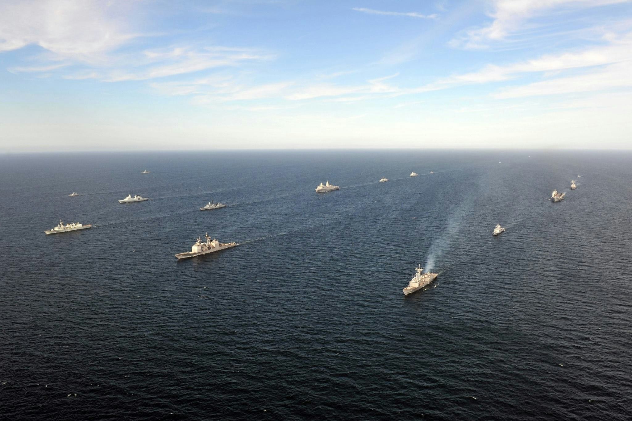 NATO and allied vessels underway during 'BALTOPS 2015' in the Baltic Sea