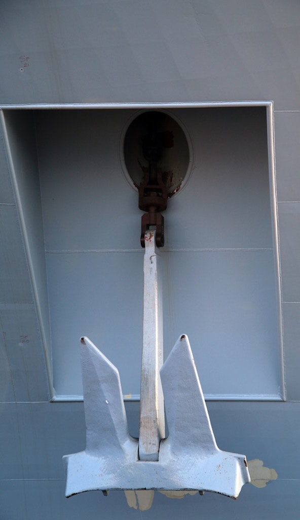 The vessels anchor yesterday.