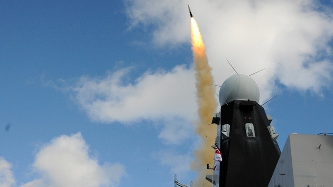 The Sea Viper missile successfully intercepted its target Credit: RN Media and Comms