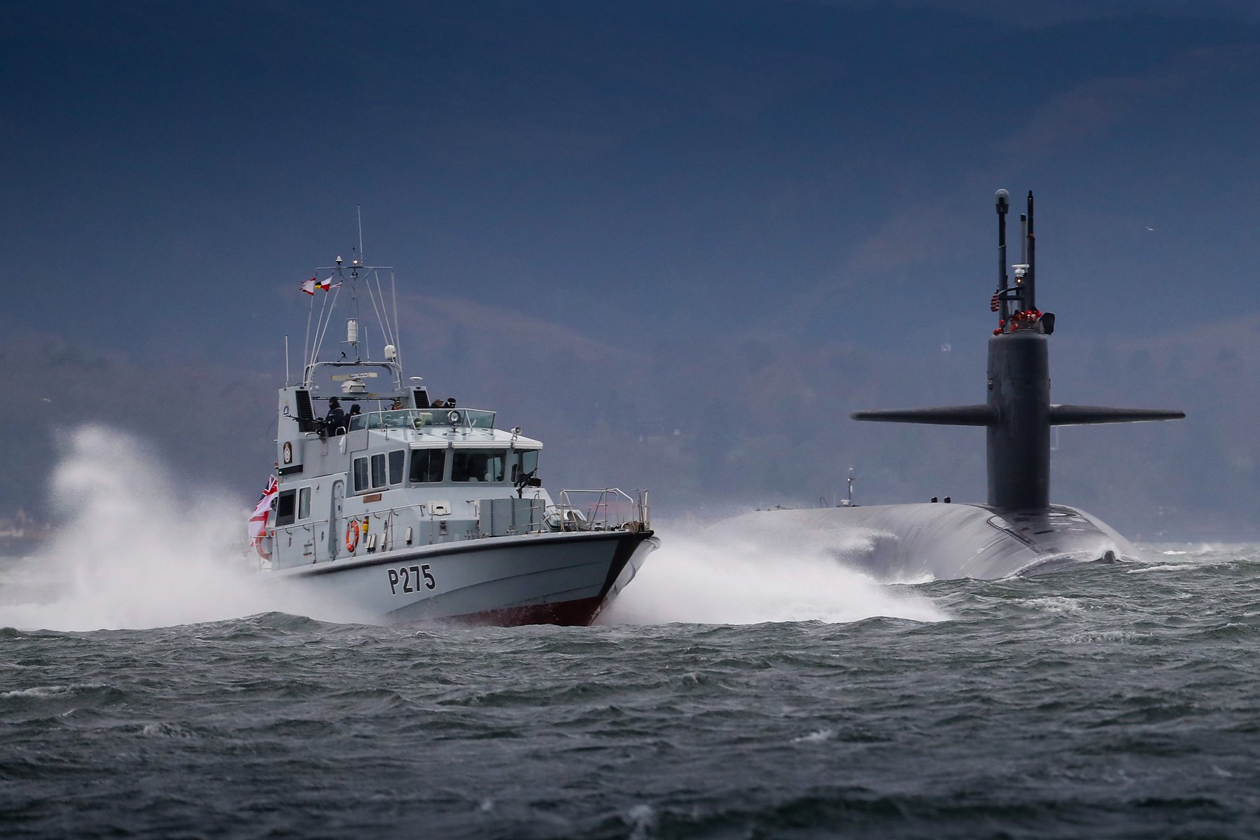 american ballistic missile submarine uss maryland departs fas