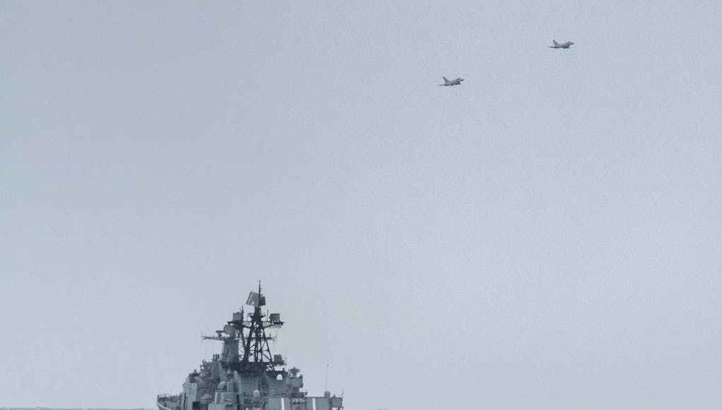 RAF Typhoon jets fly overhead as HMS Northumberland monitors Vice-Admiral Kulakov1