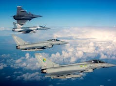 British and French jets work together to defend UK airspace