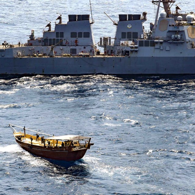 USS Winston S. Churchill seizes weapons off Somalia
