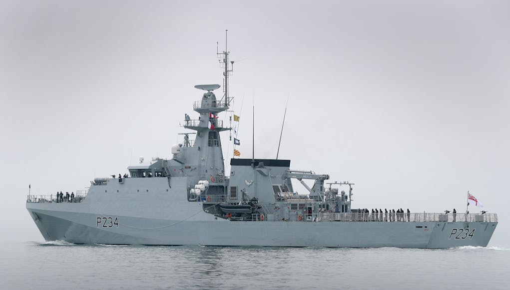 FIRST SAILING FOR HMS SPEY AS A ROYAL NAVY VESSEL