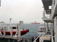 HMS Protector meets up with RRS Sir David Attenborough