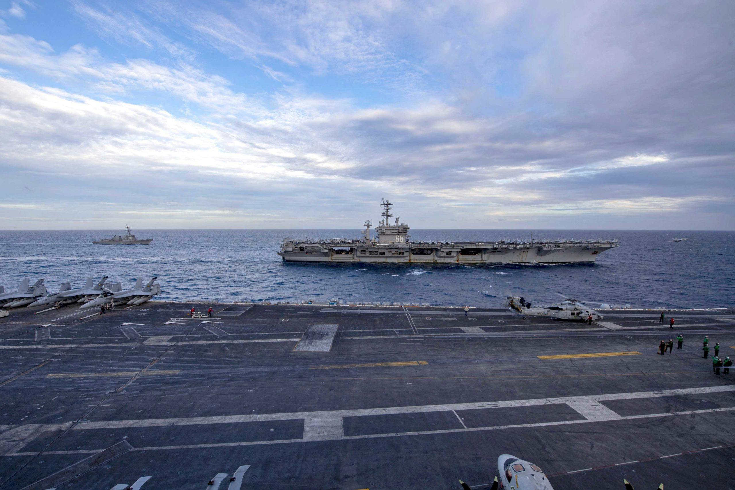 Two American carrier groups sail into South China Sea