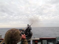 British warship ‘comes under attack’ off Danish coast