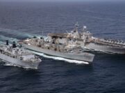 American and British troops land on Scottish beach