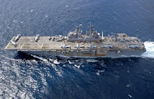 American assault ship currently off Scottish coast