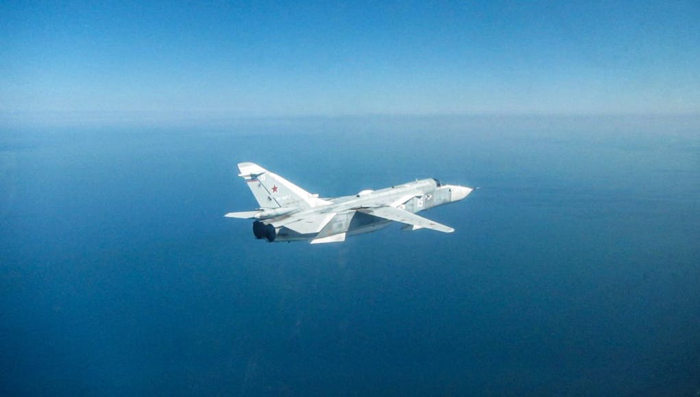 RAF TYPHOONS ON OP BILOXI INTERCEPT RUSSIAN FIGHTER CLOSE TO ROMANIAN AIRSPACE