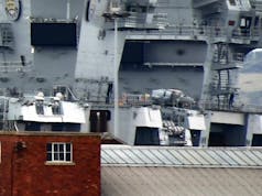 Harrier spotted on deck of carrier HMS Prince of Wales
