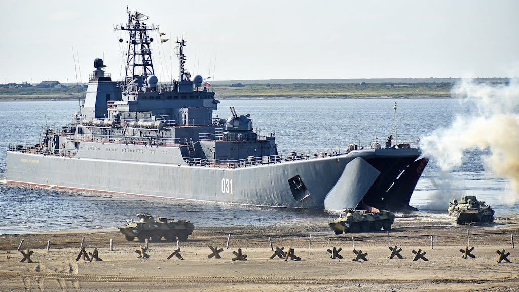Russian landing ships enter the Mediterranean Sea