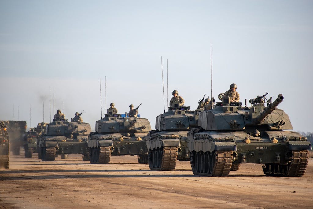 British tanks arrive in Estonia to 'deter Russian aggression