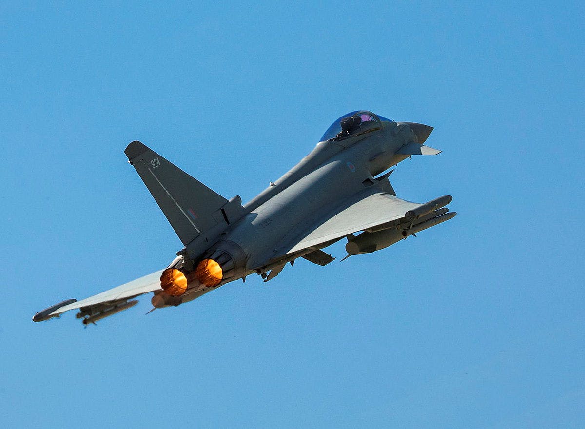 RAF use sustainable jet fuel for Typhoon for first time