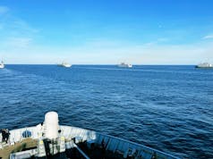 British aircraft carrier leading massive fleet off Norway