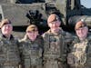 Deployed British Army tank crewed entirely by reservists