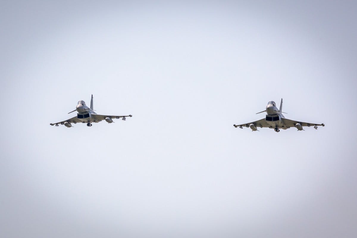 British Typhoon jets defend Sweden in exercise