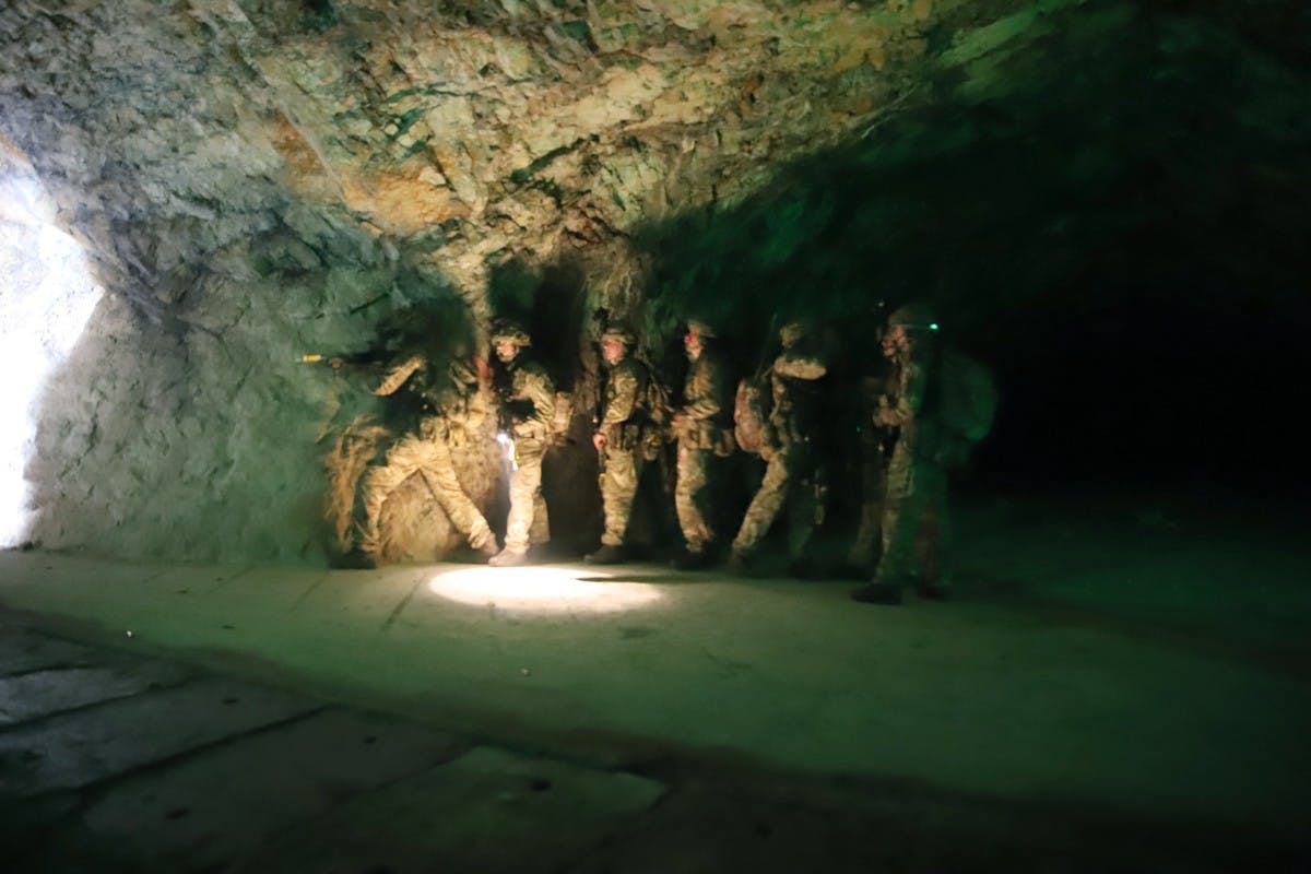 British Army hone fighting skills in tunnels under Gibraltar