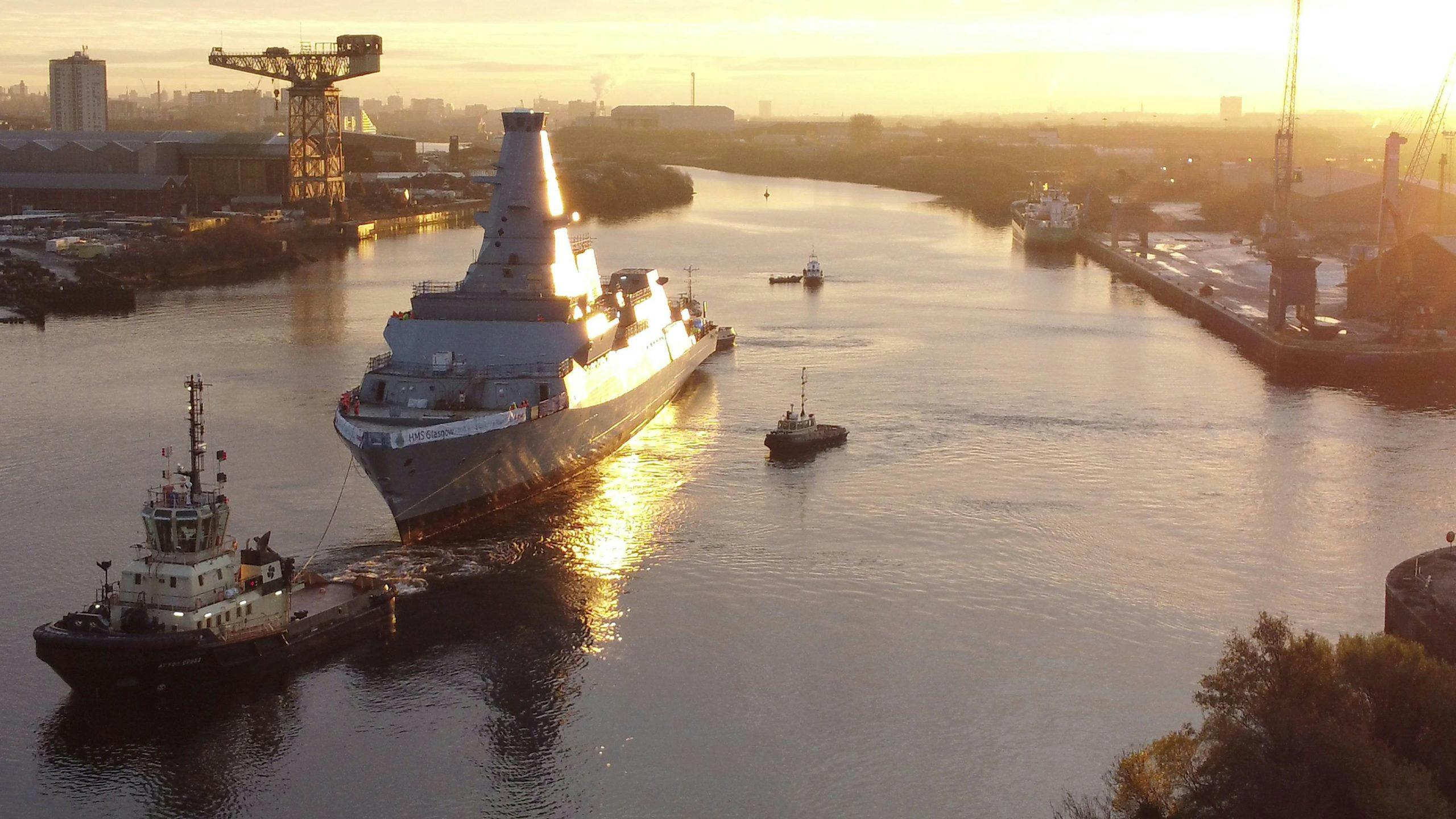 HMS Defender hands over Glasgow affiliation to HMS Glasgow