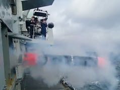 Warship conducts underwater warfare training off Scotland