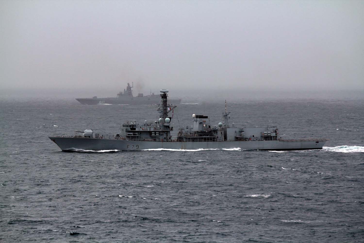 British Warship Escorts Russian Vessels Through Channel