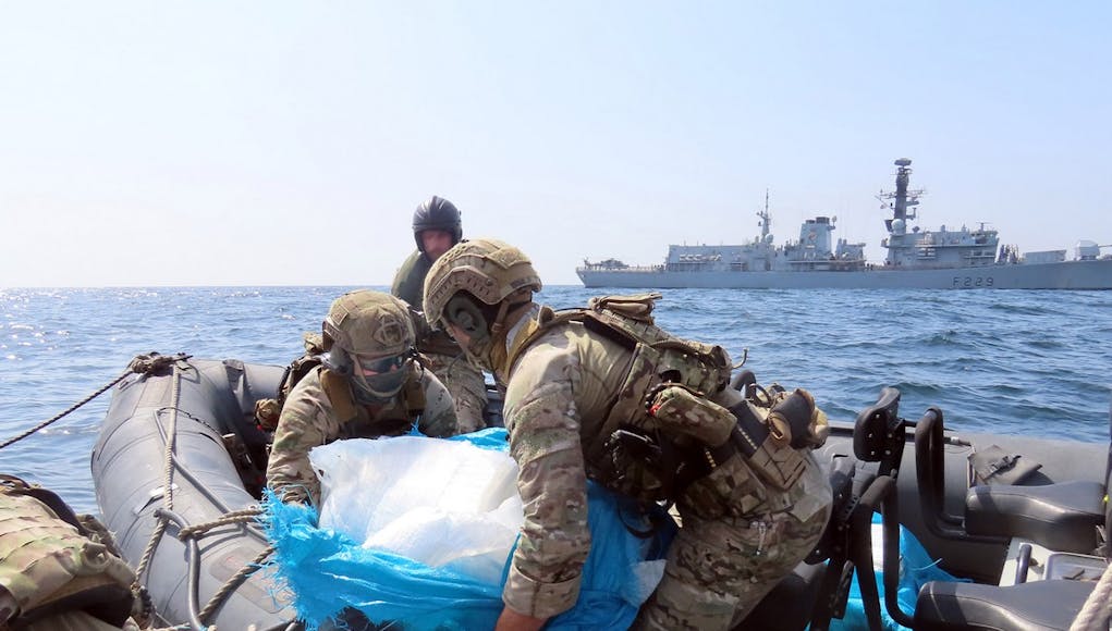 ROYAL NAVY SHIP SEIZES WEAPONS TRANSITING IN THE GULF