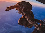 British troops jump into Estonia from C-17