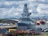 Images show powerful warship in Glasgow