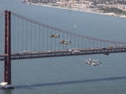 Royal Navy helicopters train with Portuguese counterparts