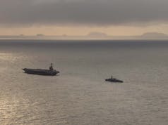 Royal Navy protects world’s mightiest warship