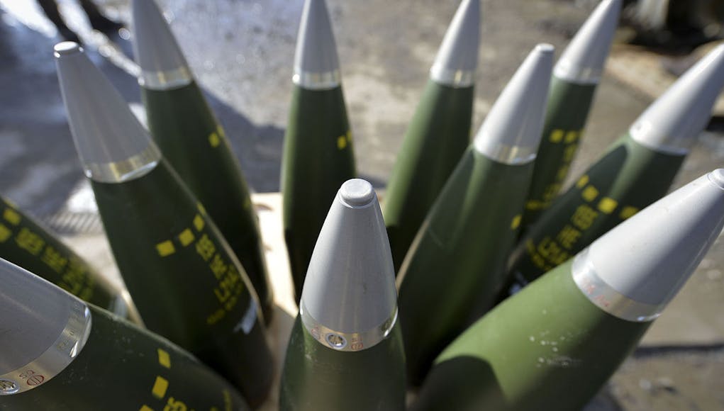 155mm_High_Explosive_Ammunition_for_the_105mm_Light_gunbeing_used_during_on_Exercise_Steel_Sabre._MOD_45158568
