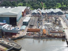 Work progresses on massive new Glasgow frigate factory