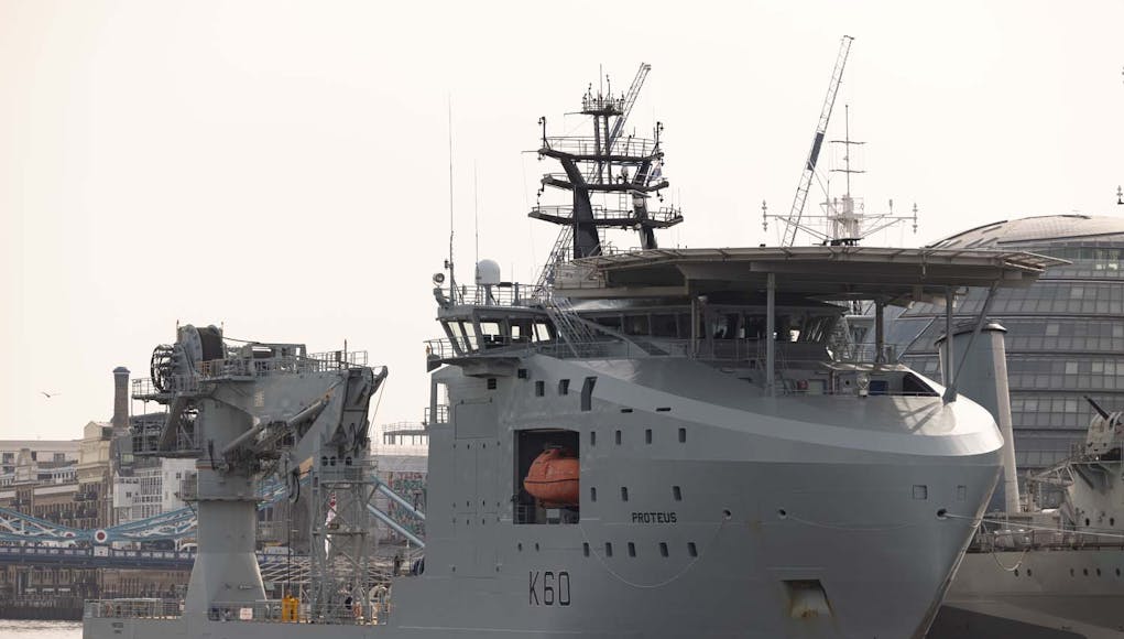 RFA Proteus in London