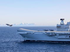 British carrier group operating off Norwegian coast