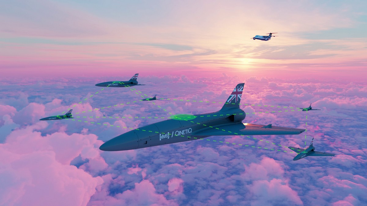 UK first as crewed aircraft controls autonomous jet drone