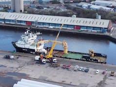 Large submarine support vessel arrives in Glasgow