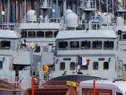 Five French naval ships arrive in Scotland
