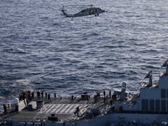 American warship rescues vessel in Eastern Mediterranean