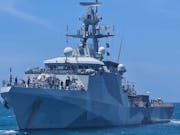 British naval vessel puts pressure on North Korea