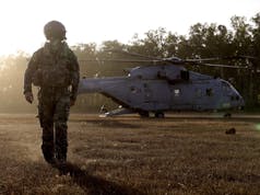 Royal Marines operate in Australian outback on exercise