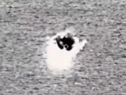 Wildcat helicopter downs drone with missile