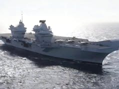 HMS Prince of Wales departing on landmark mission