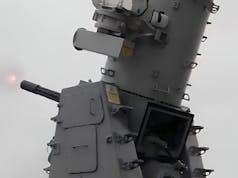 British aircraft carrier ‘opens fire’ with Phalanx gun