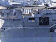 American supercarrier undergoes repairs at Souda Bay