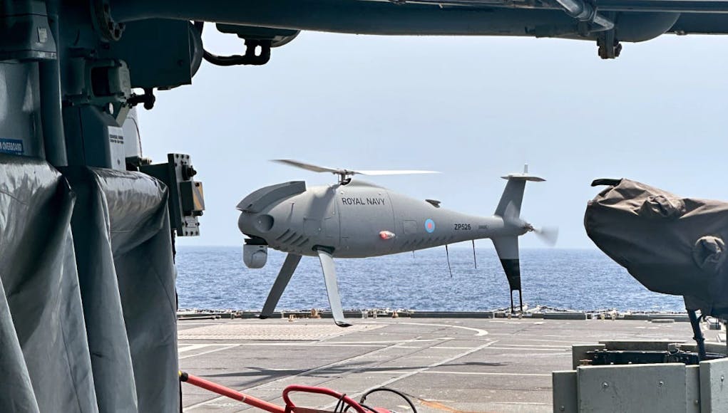 Peregrine lifts off from the flight deck