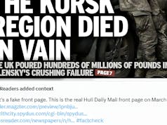 Russian disinfo caught faking British newspaper front page