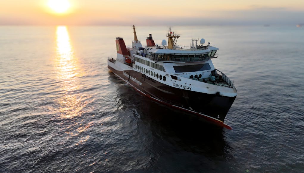 MV Isle of Islay sucessfully completed her first set of sea trials.remini-enhanced